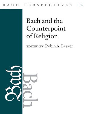 cover image of Bach Perspectives, Volume 12